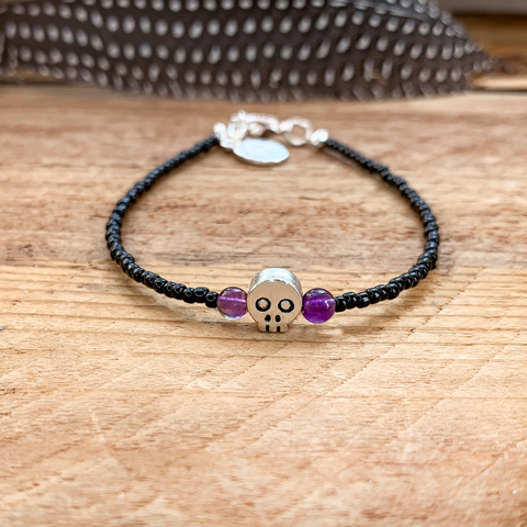 Purple Skull Bracelet