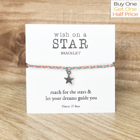 Wish On A Star Carded Bracelet