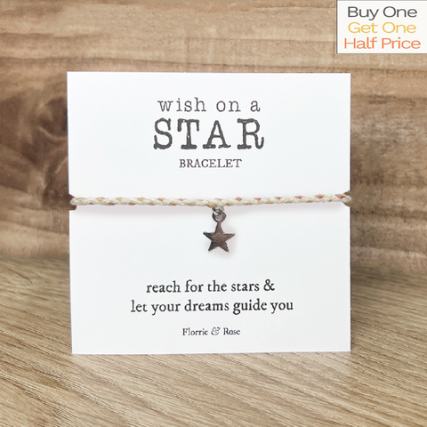 Wish On A Star Carded Bracelet